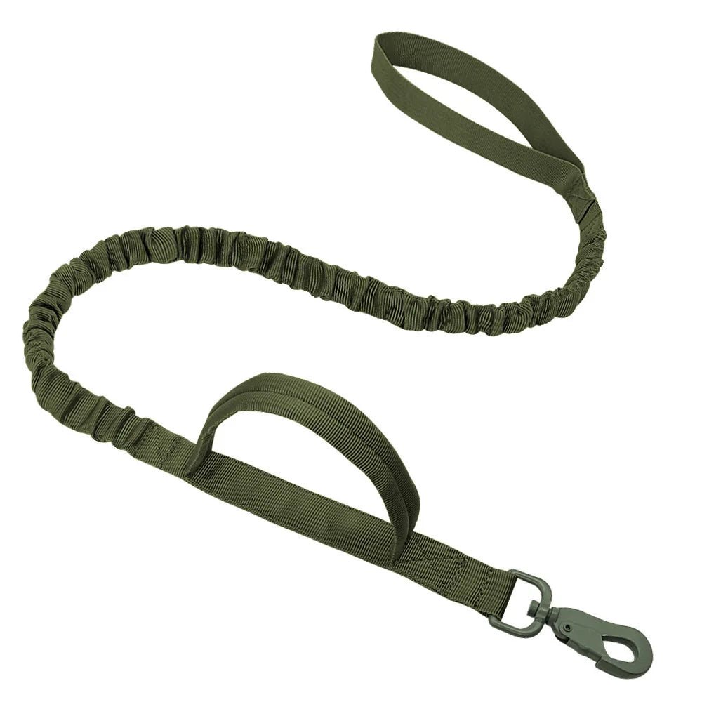 Dog Leash - Tactical Elastic Dual Handle Quick Release Lead - Handsfree Dog Leash - Hurbane Home