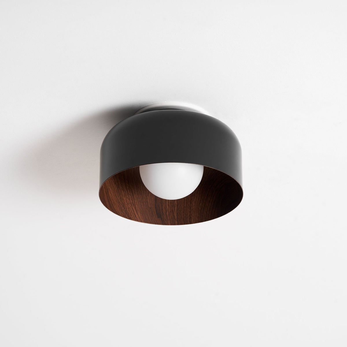 Drum flush mount ceiling light with wood grain interior supplementary product view 65