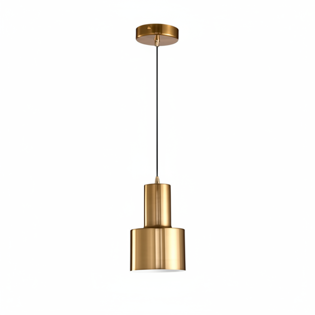 Refined Gold Pendant Lamp for Bedroom and Study Decor