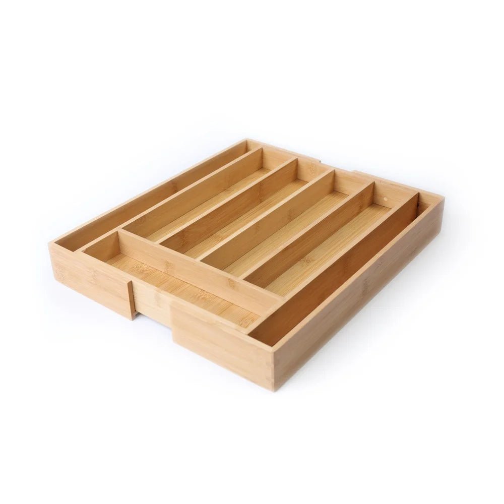 Expandable Bamboo Cutlery Drawer Organizer - Optimal Kitchen Storage Solution - Kitchen Drawer Organizer - Hurbane Home