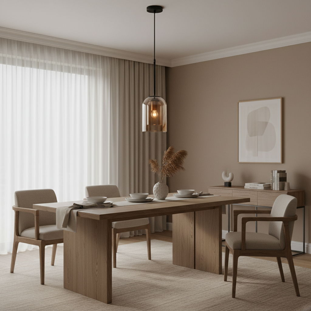 Double Glass Pendant Light Cloche Shade Inner Cylinder