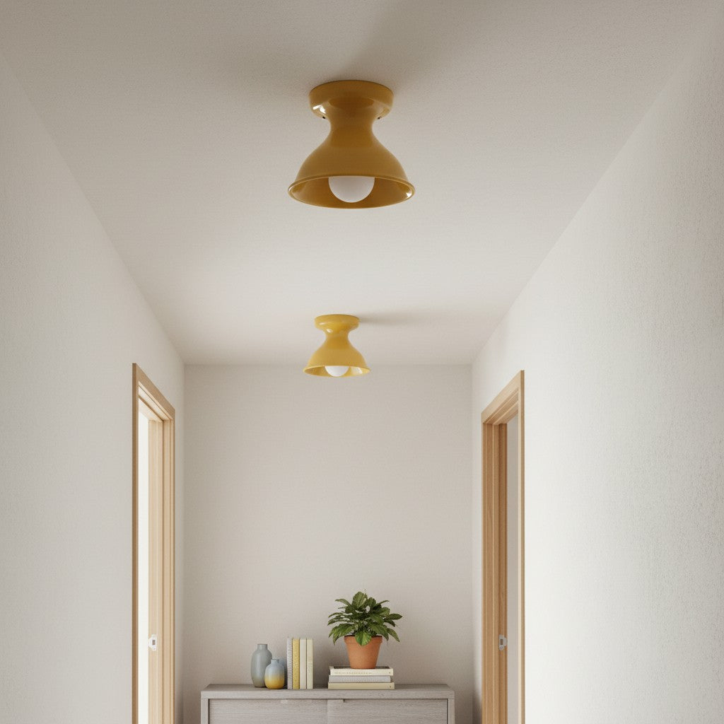 Glazed ceramic flush mount ceiling light additional product view 54