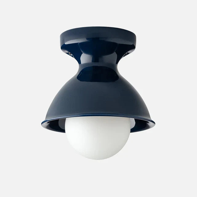 Glazed ceramic flush mount ceiling light colour option view 87