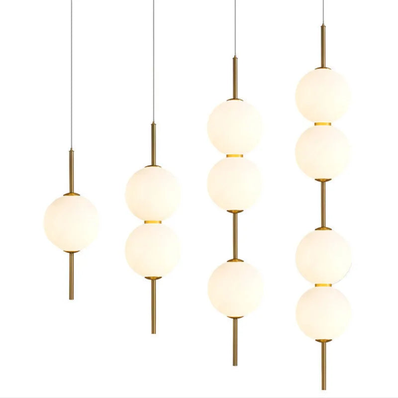 Four pendant lengths shown side by side against a white background