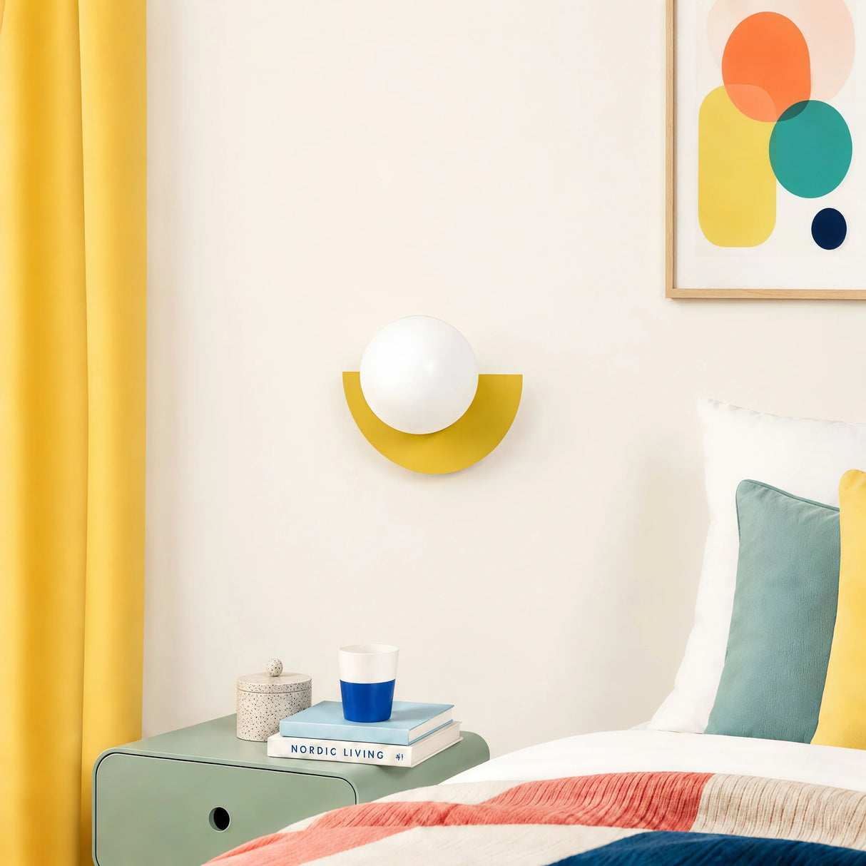 Modern half moon wall sconce highlighting its minimalist silhouette