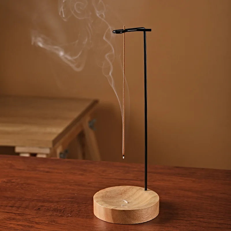 Incense holder upside down creating relaxing waterfall effect