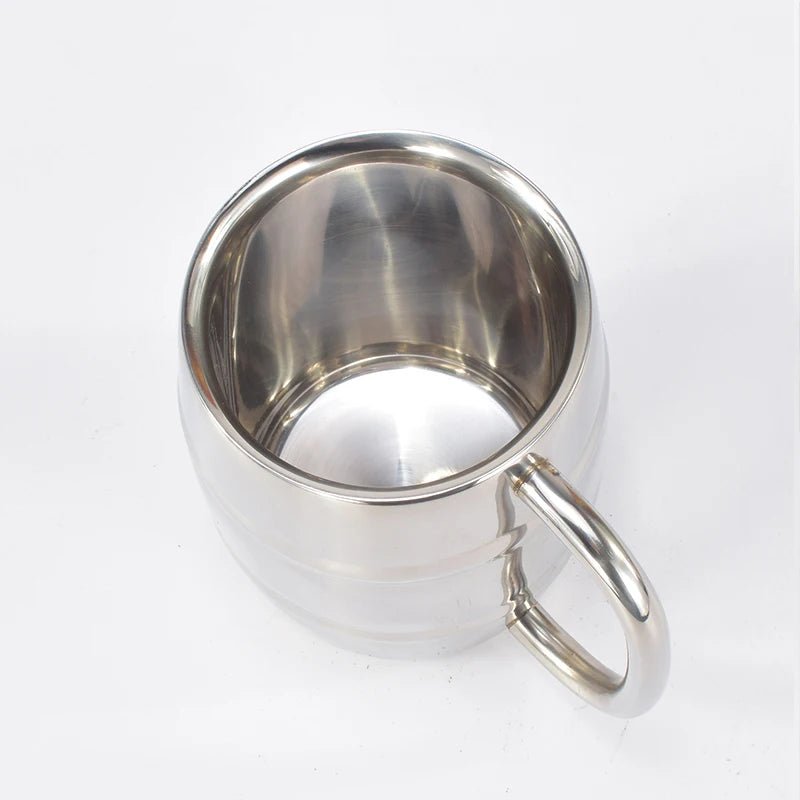 Insulated Beer Mug – Double - Wall Stainless Steel Mug with Handle - Hurbane Home