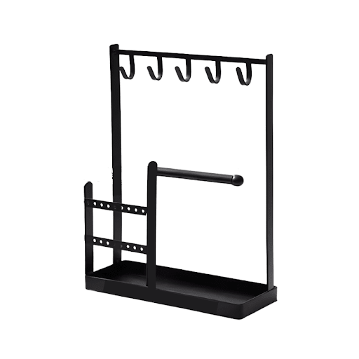 Jewelry Hanging Organizer – Multifunctional Metal Stand for Earrings Necklaces Bracelets - Jewelry Hanging Organizer - Hurbane Home