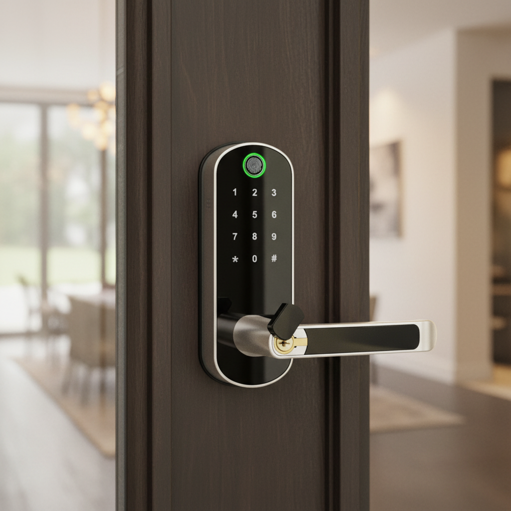 Keyless Door Lock - Smart Fingerprint Touchscreen Aluminum Alloy Handle