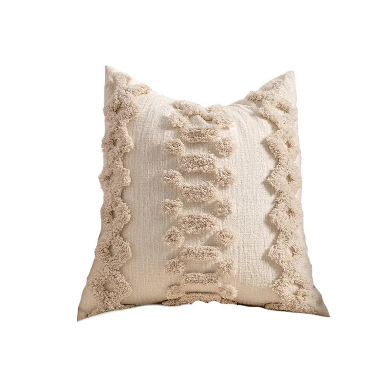 Knitted Pillow Cover - Boho Cable Knit Design for Cozy Home Decor - Boho Pillow Cover - Hurbane Home