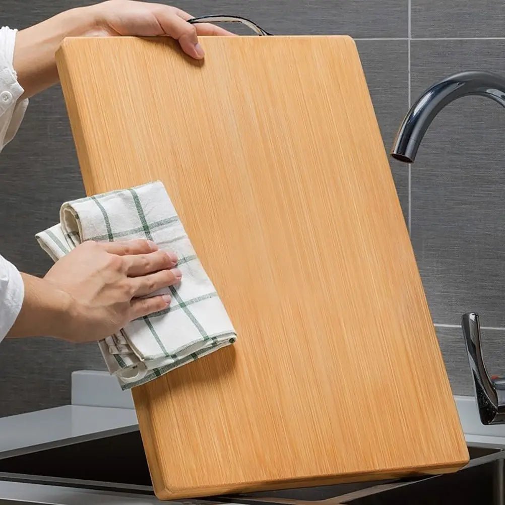 Large Bamboo Cutting Board – Thick Multi - Function Chopping Block - Wood Cutting Boards - Hurbane Home