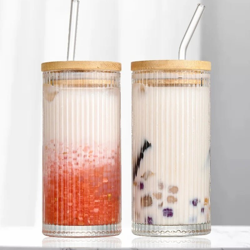 Large Iced Coffee Glass - Durable and Elegant Ice Tea Glass for Refreshment - Ice Tea Glass - Hurbane Home