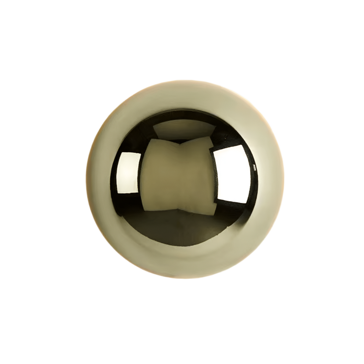 Gold mirrored dome sconce photographed alone on a white ground