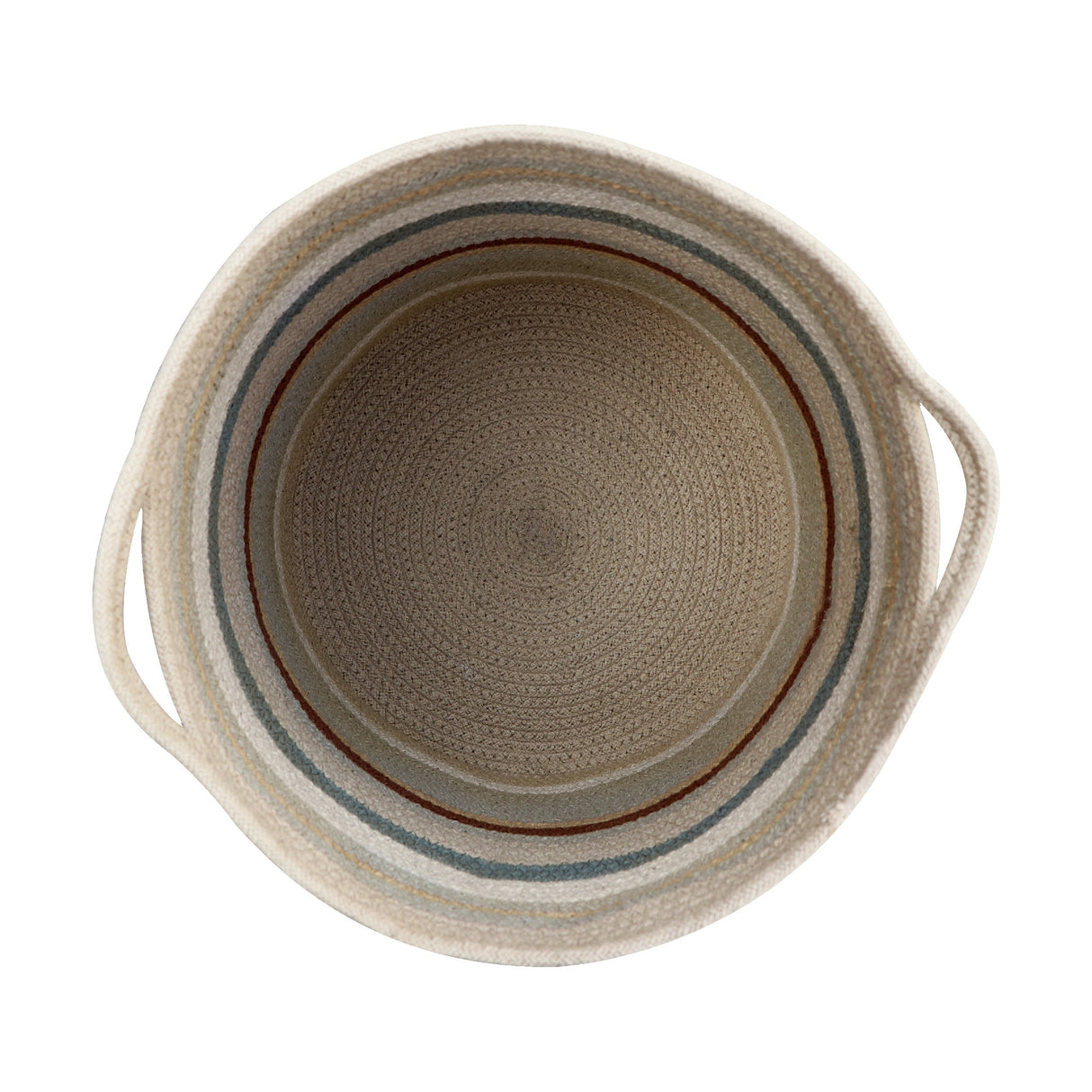 Multicolor Handwoven Cotton Triplet Storage Basket with Handles