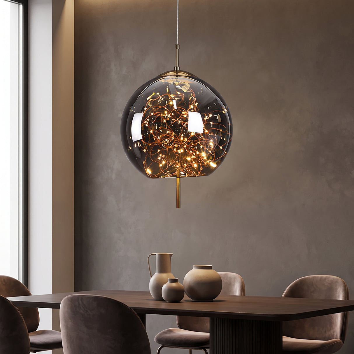 Nordic Luxury LED Glass Pendant Light - lifestyle setting