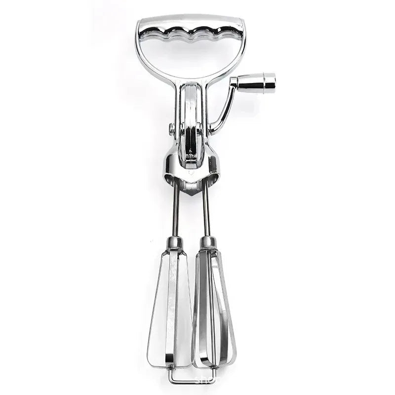 Manual Hand Mixer – Stainless Steel Double Rotation Kitchen Egg Beater - Manual Hand Mixer - Hurbane Home