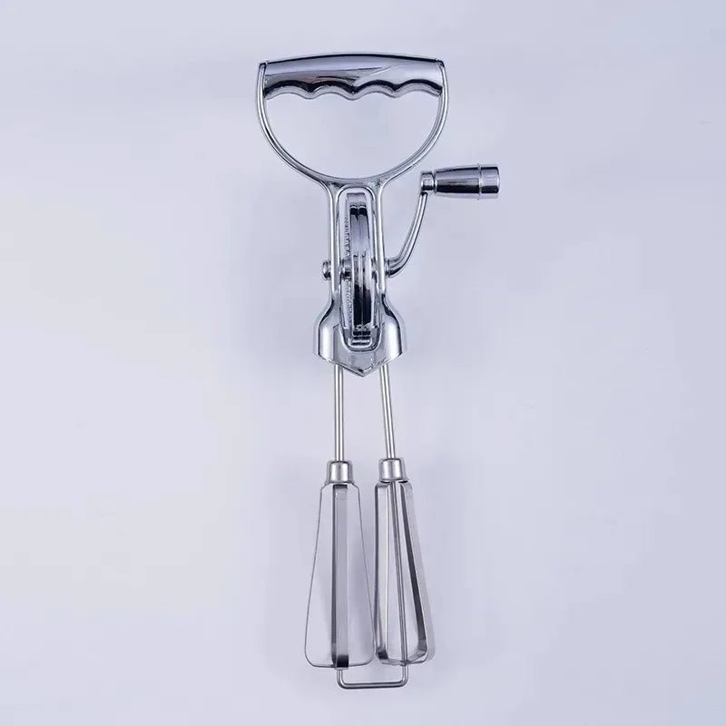 Manual Hand Mixer – Stainless Steel Double Rotation Kitchen Egg Beater - Manual Hand Mixer - Hurbane Home
