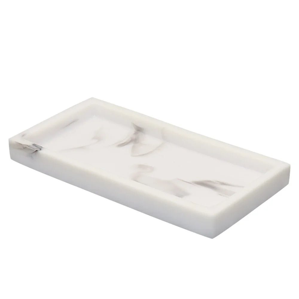 Marble Resin Jewelry and Bathroom Storage Tray for Countertops - Hurbane Home