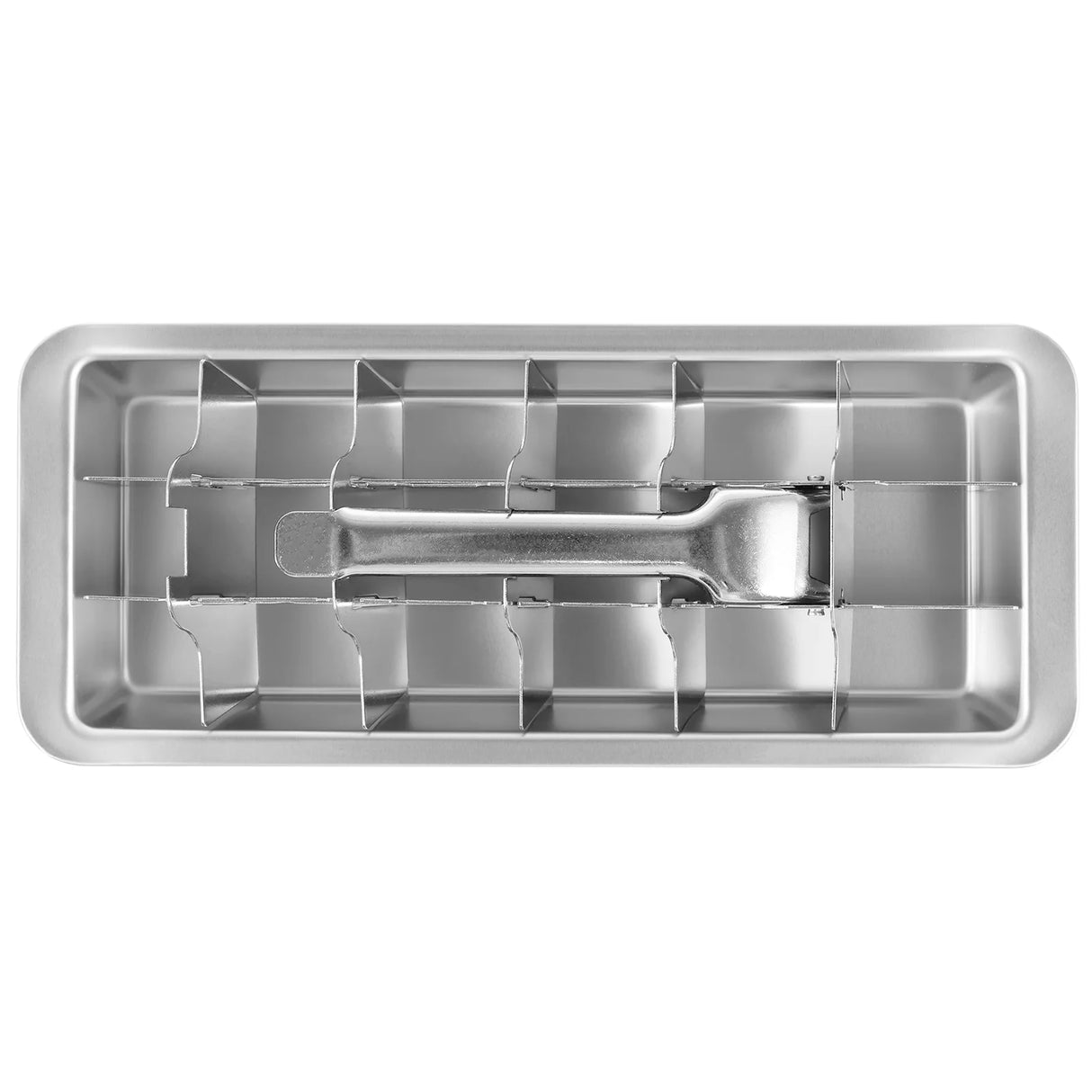 Metal Ice Cube Trays – 18 Slot Stainless Steel Lever Release Design.