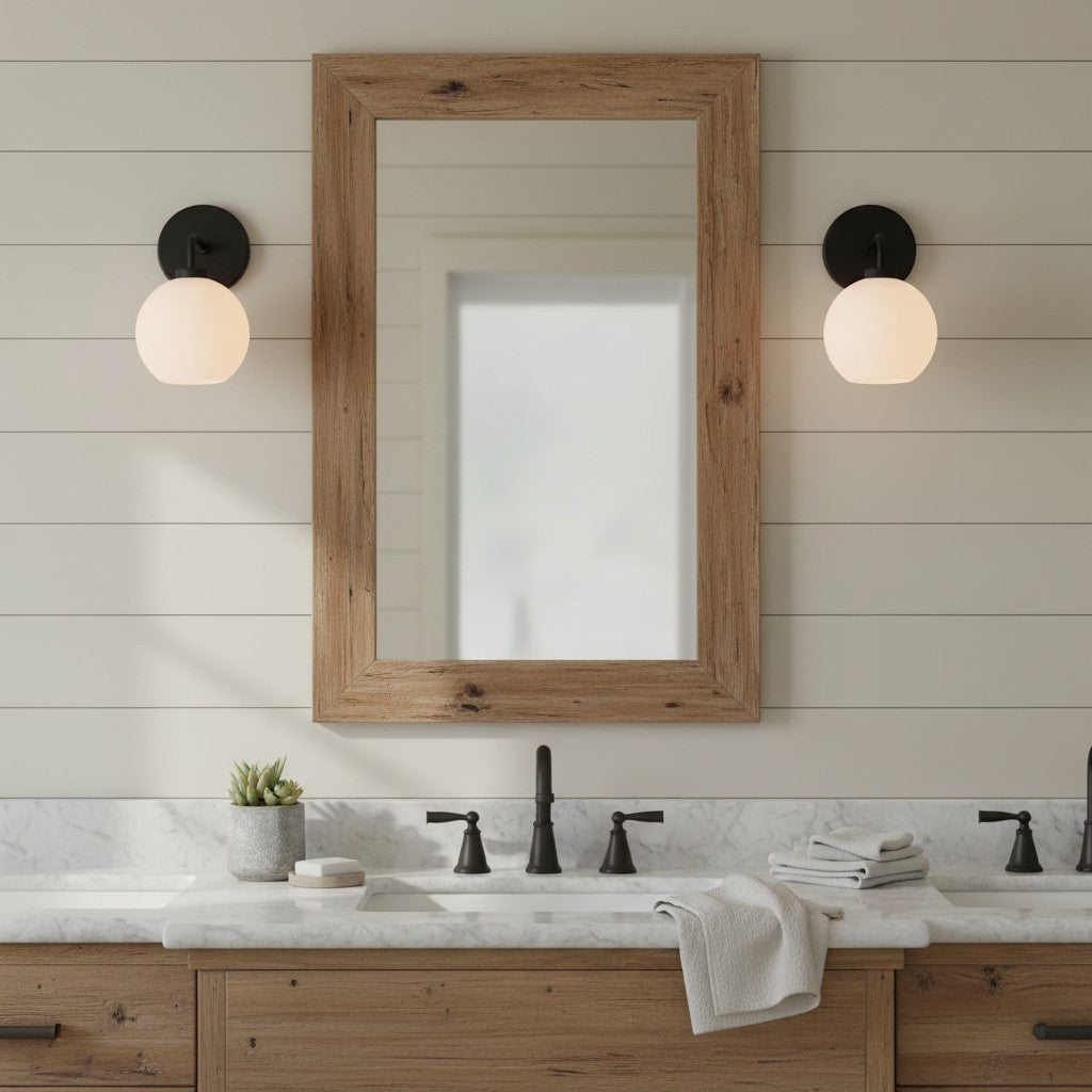 Milk glass globe wall sconce on metal arm additional product view 12