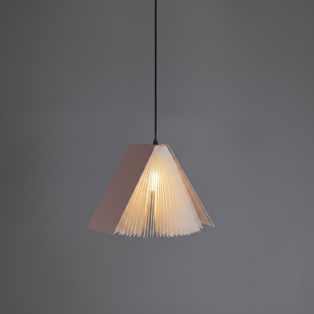 Modern Book Pendant Light - Open Book Iron Hanging Shade