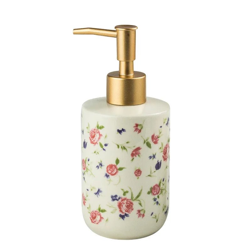 Modern Ceramic Soap Dispenser - 430ml White Moisturiser Pump Bottle for Stylish Bathrooms - ceramic soap dispenser - Hurbane Home