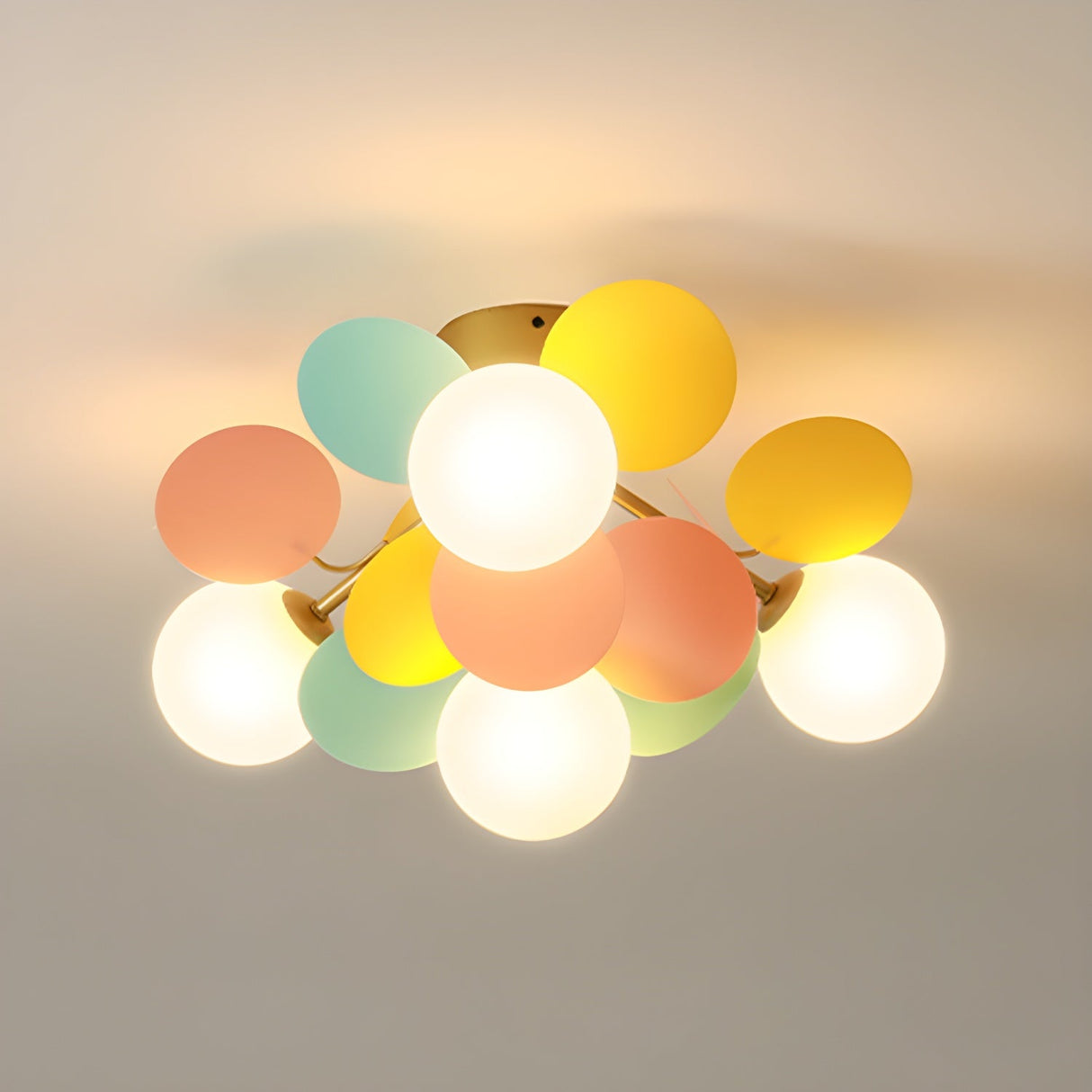 Modern flush mount ceiling light with acrylic discs supplementary product view 11