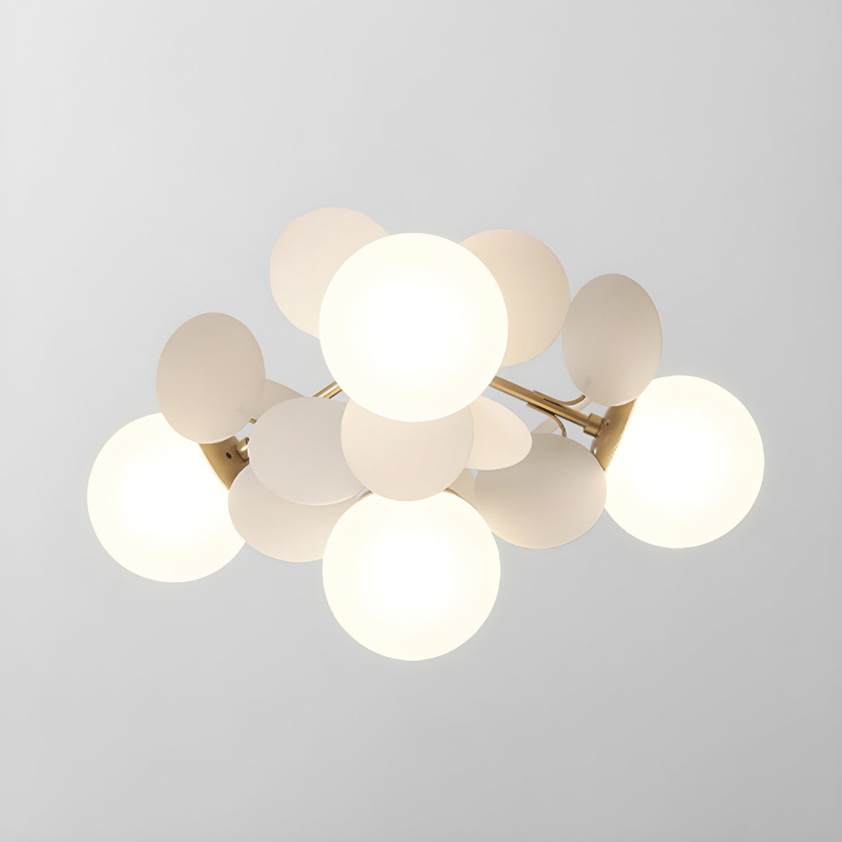Modern flush mount ceiling light with acrylic discs colour option view 27
