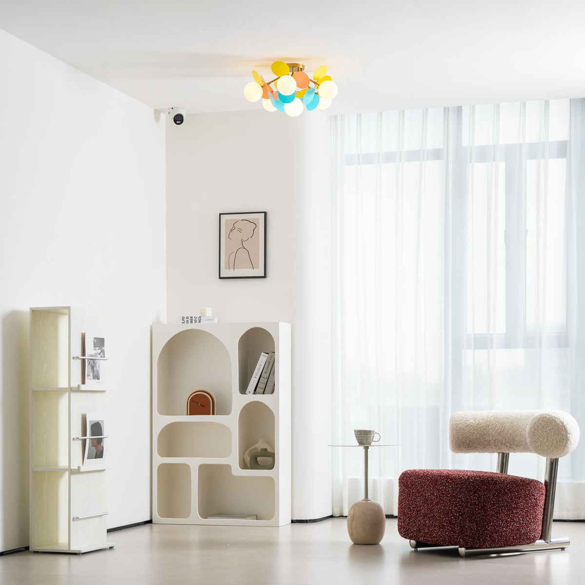 Modern flush mount ceiling light with acrylic discs additional product view 42