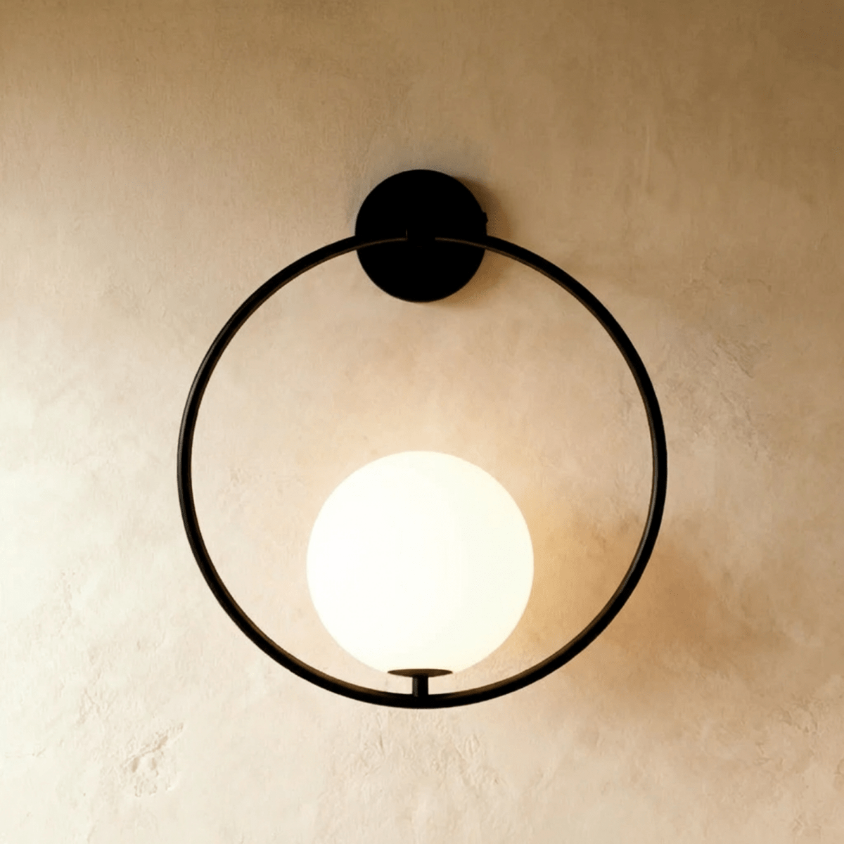 Modern frosted glass globe wall sconce further product image 16