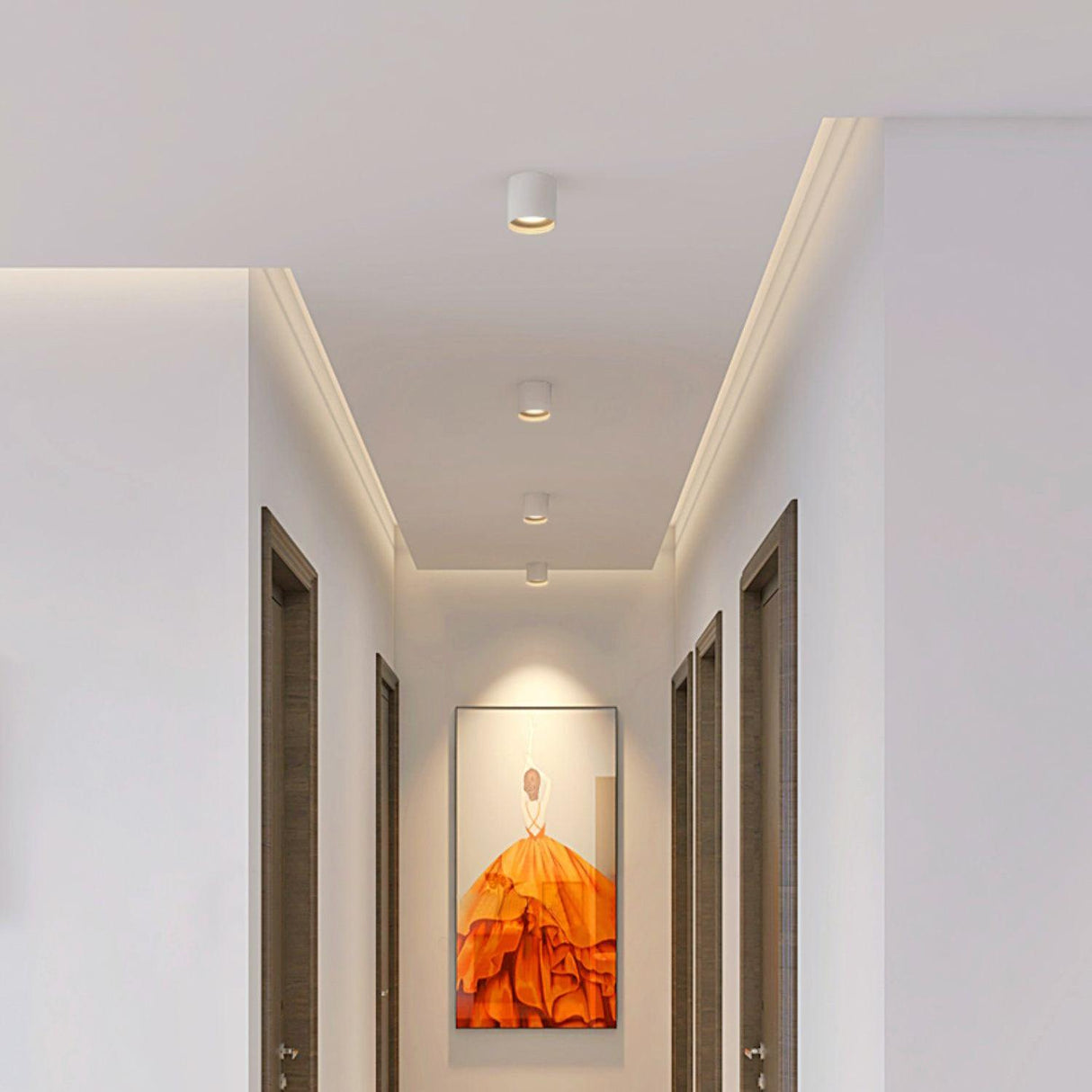 Modern LED spotlight housing, 3.3 inch height, warm white output, view 18