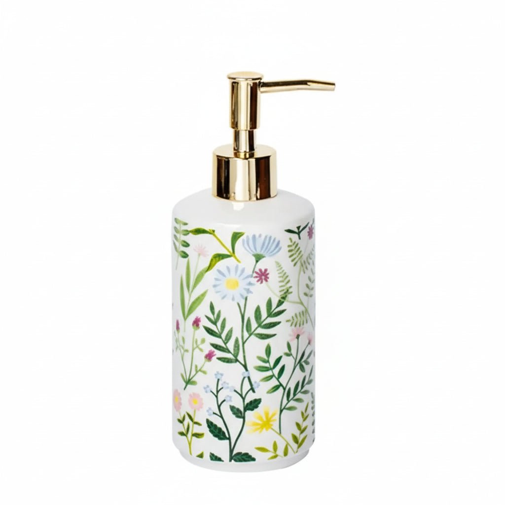 Modern White Soap Dispenser - 430ml Ceramic Pump for Moisturizer & Liquid Soap - ceramic soap dispenser - Hurbane Home