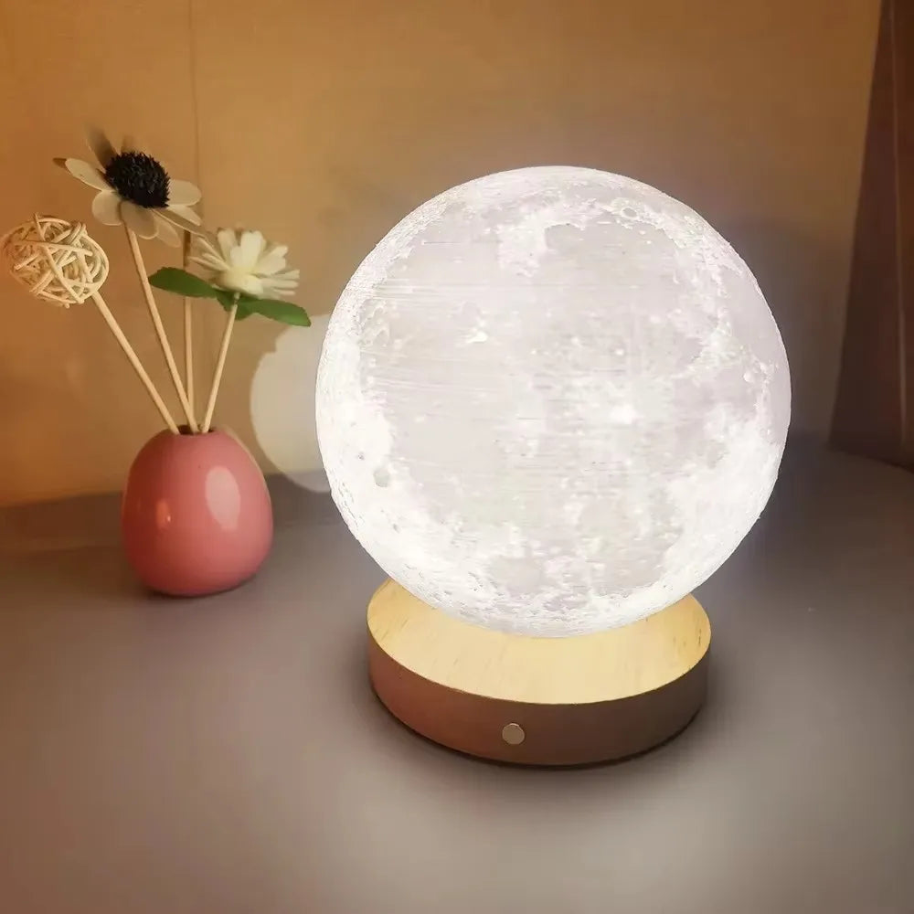Moon lamp stand shown from the front
