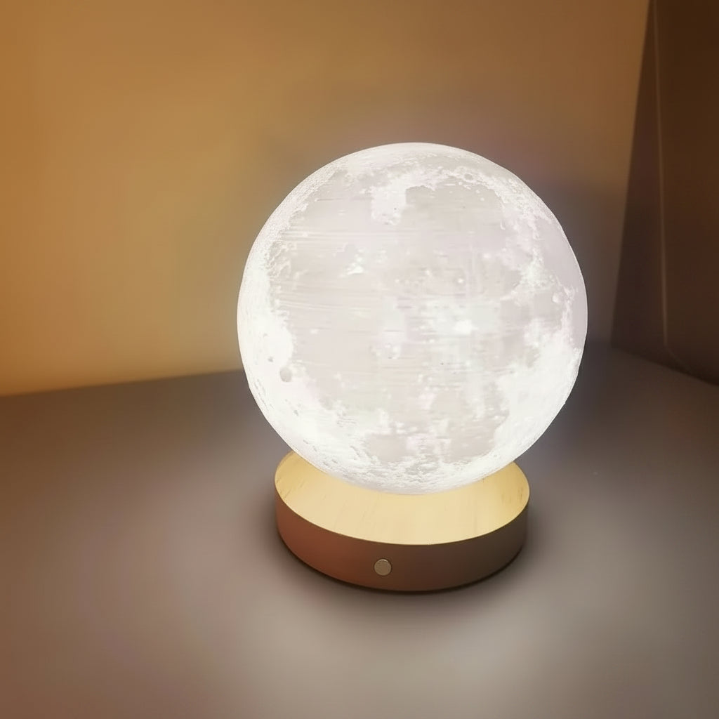 Moon lamp stand shown from the front