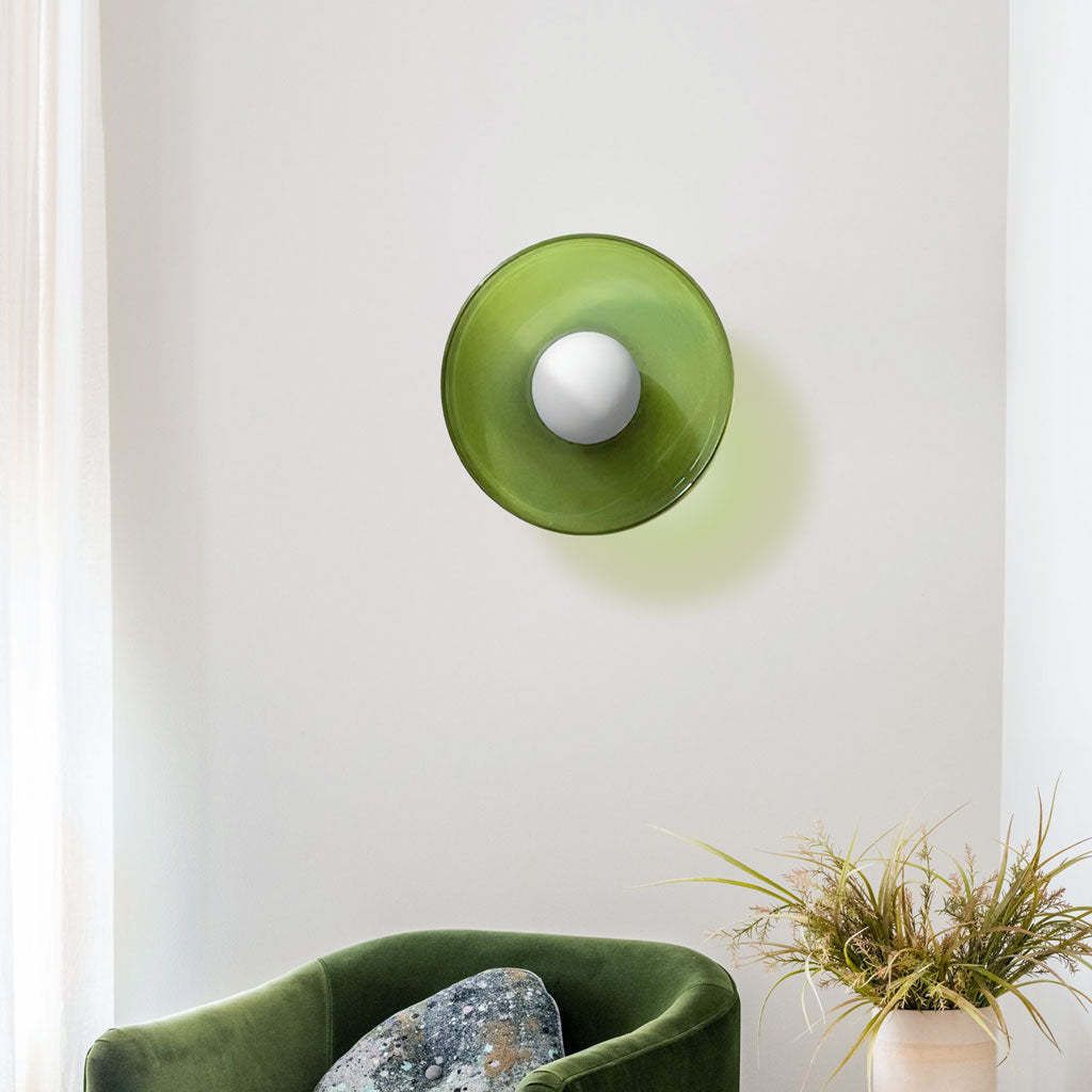 Morrow Disc Ceiling Light Wall Lamp Glass Iron Shade G9