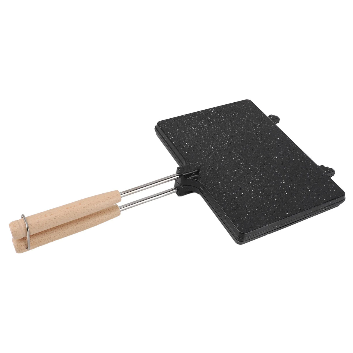 Nonstick sandwich toaster showing compact portable design