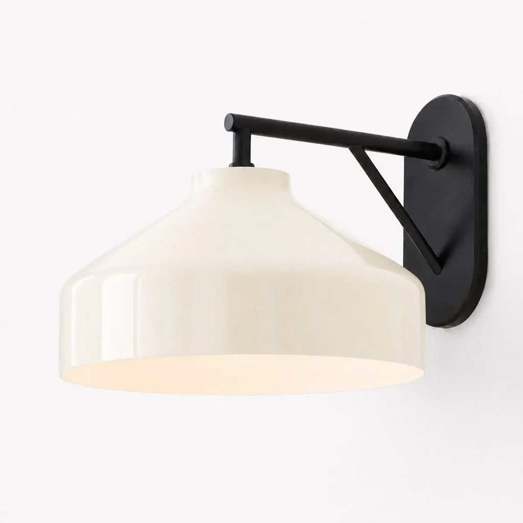 Nordic minimalist glass dome wall sconce close detail view 50