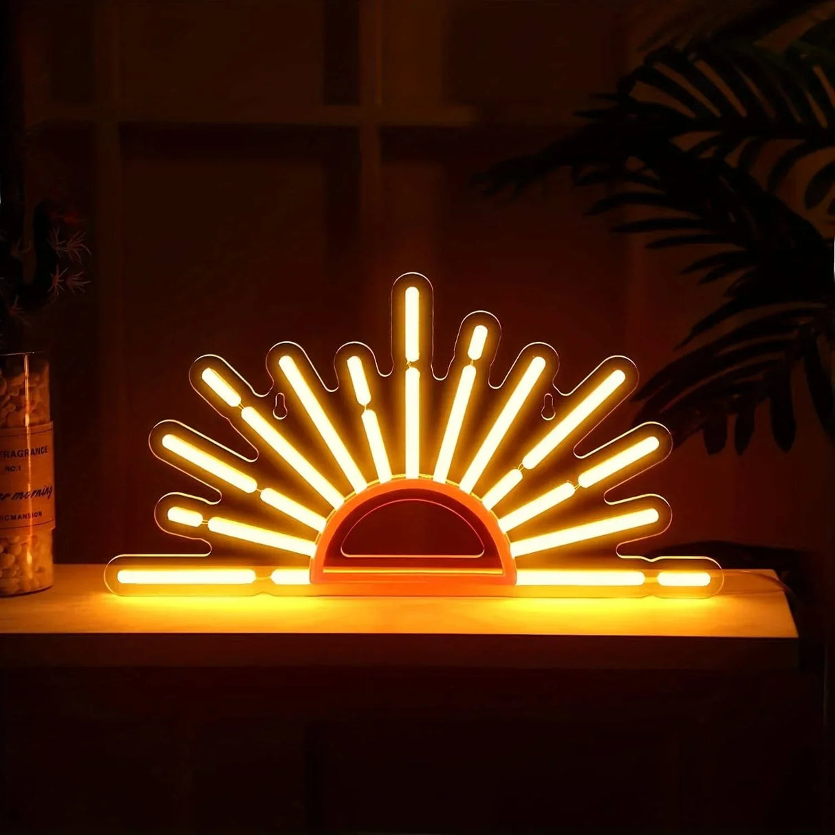 Orange LED sign shown from the front