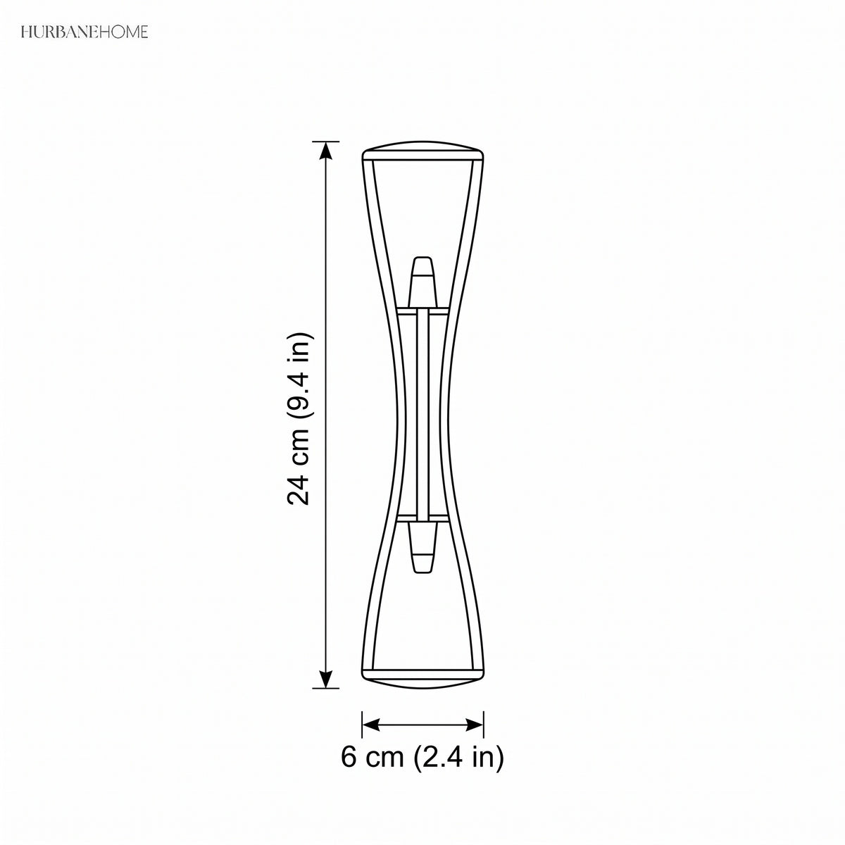 Modern Nordic Wall Sconce Erica Waterproof dimension guide illustration