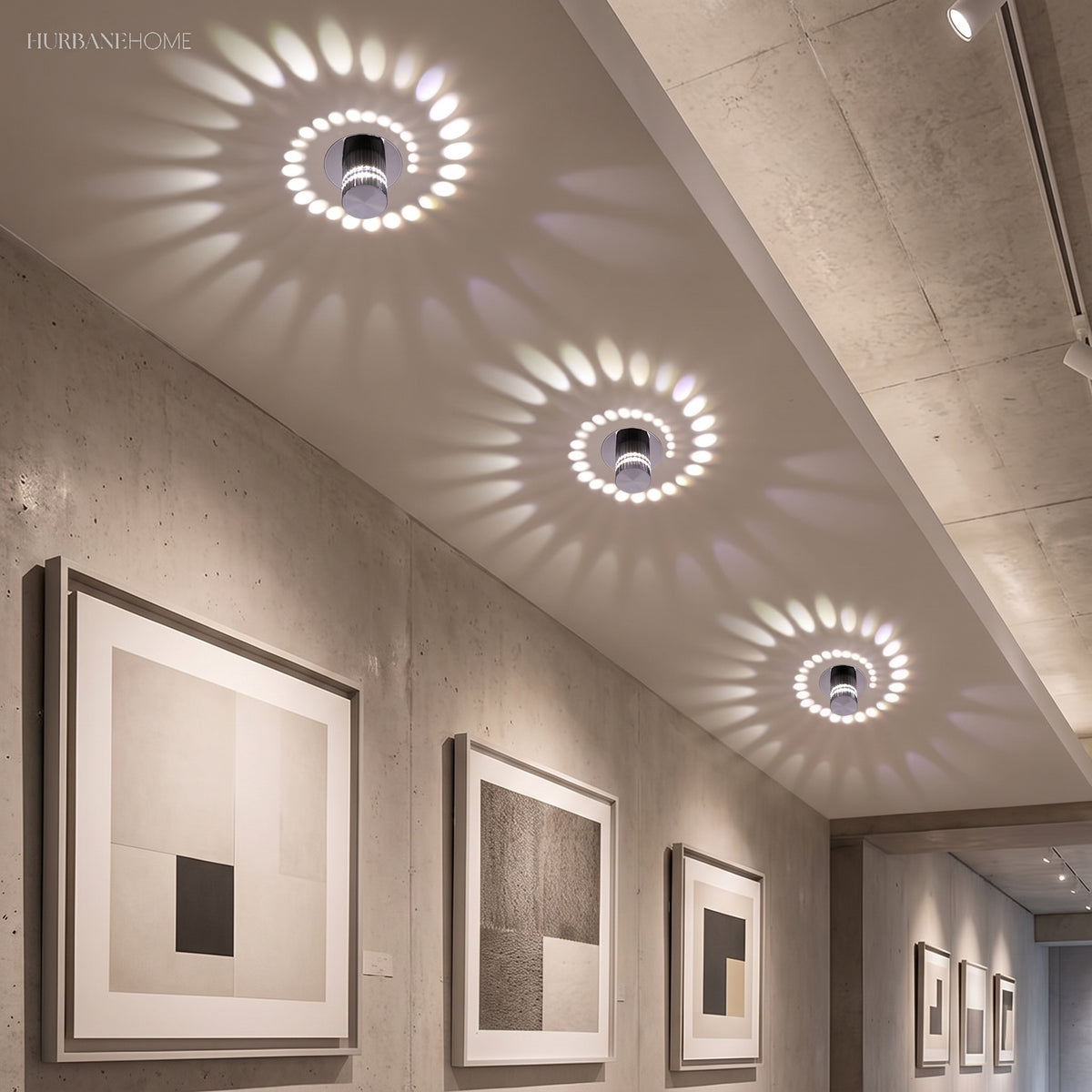 Modern Nordic Wall Light Swirl LED styled in a room setting