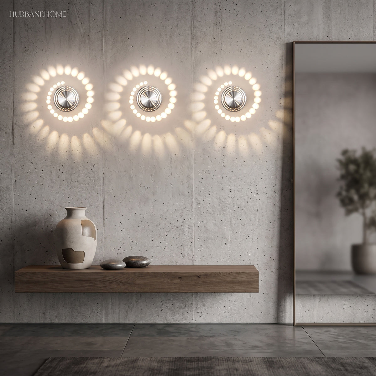 Modern Nordic Wall Light Swirl LED styled in a room setting