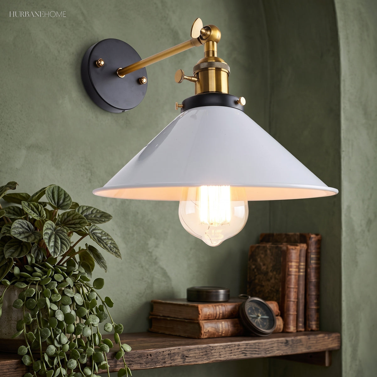 Modern Nordic Wall Lamp Oxnard 1-Light styled in a room setting