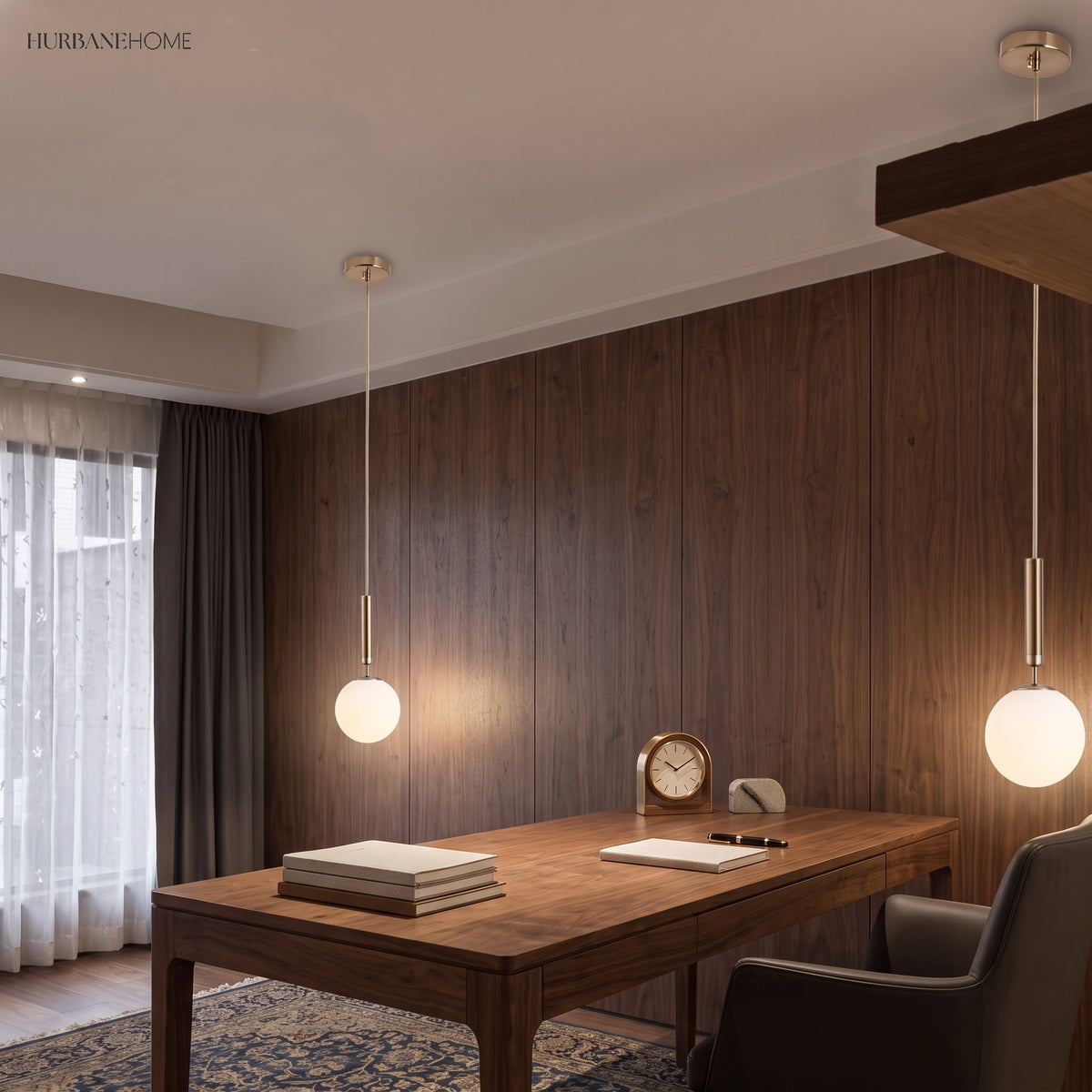 Modern Nordic Pendant Light Lexi 1-Light styled in a room setting