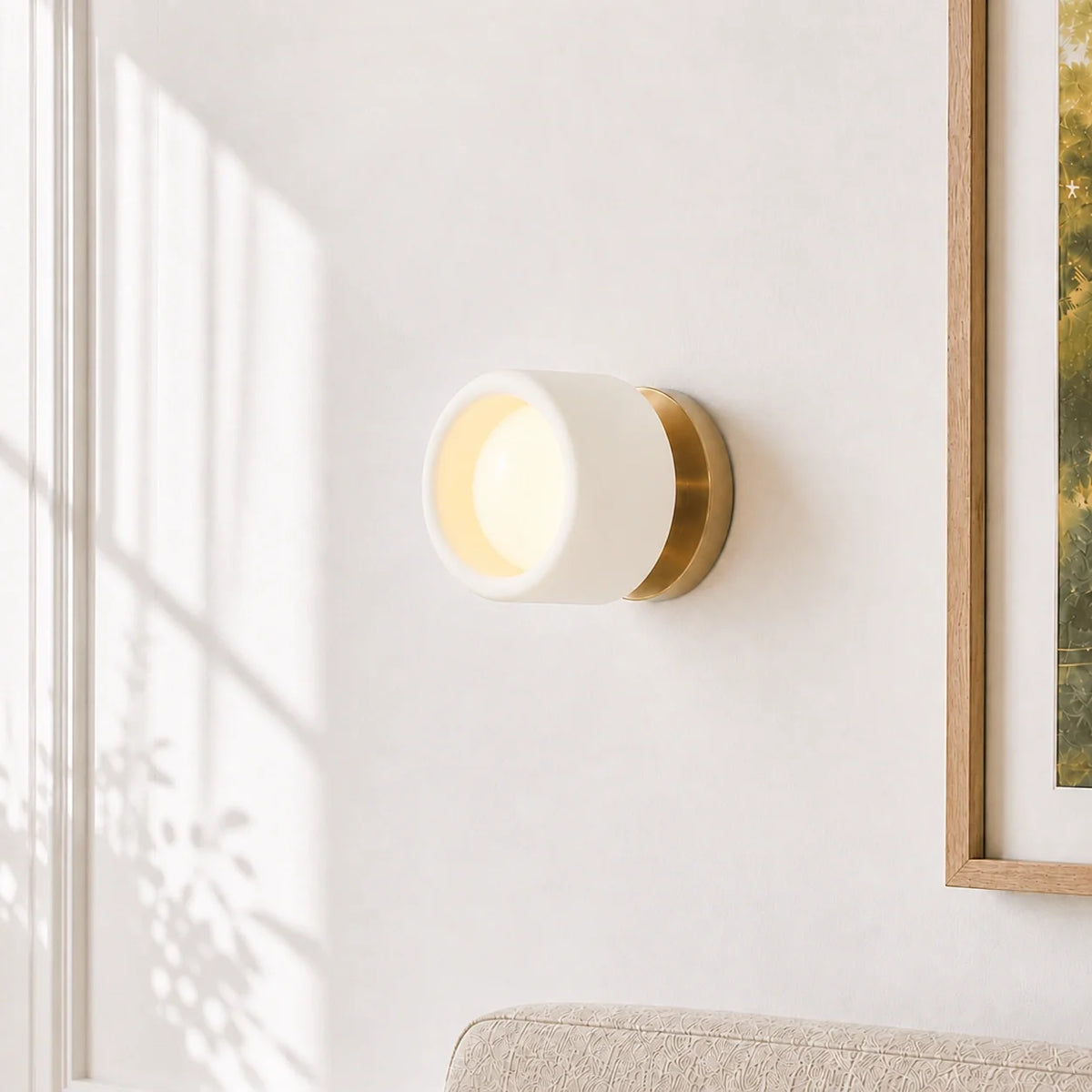 Modern porcelain shade wall sconce colour option view 15