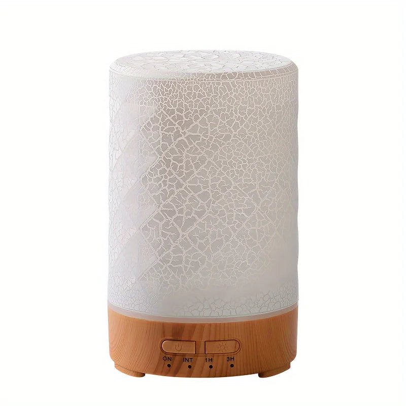 Portable aromatherapy diffuser with ultrasonic mist and LED glow