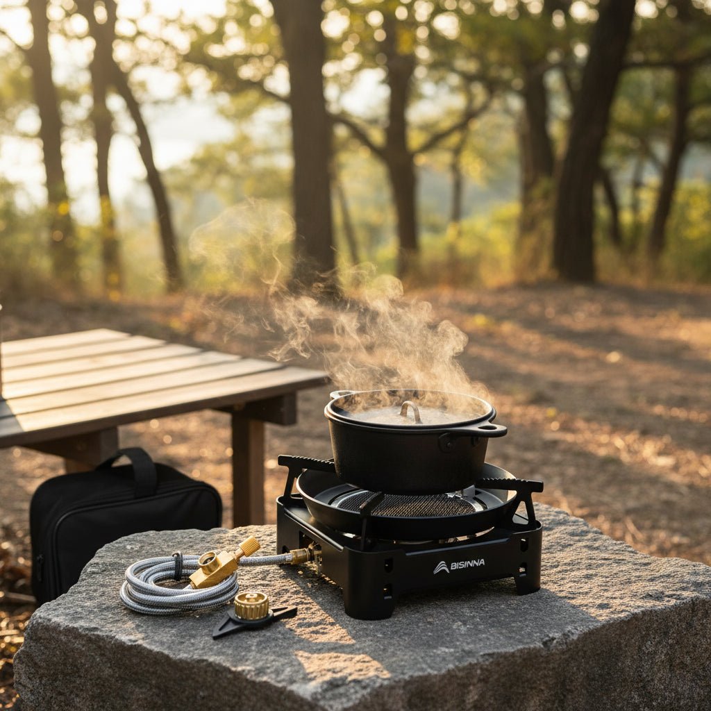 Portable Picnic Gas Stove: Compact Propane Burner for Outdoor Camping Cooking - Camping Gas Stove - Hurbane Home