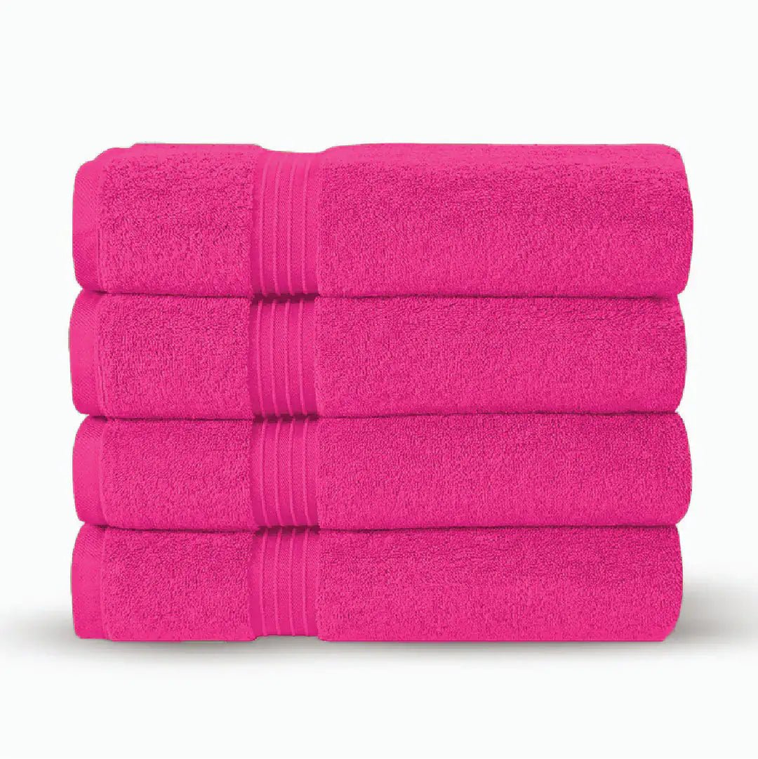 Premium Bath Towels | Set of 4 | Large, Absorbent, Beautiful Colors & Ultra Fluffy - 4 piece towels - Hurbane Home
