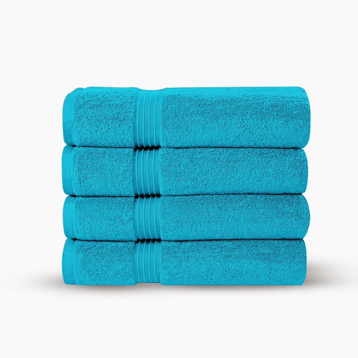Premium Bath Towels | Set of 4 | Large, Absorbent, Beautiful Colors & Ultra Fluffy - 4 piece towels - Hurbane Home