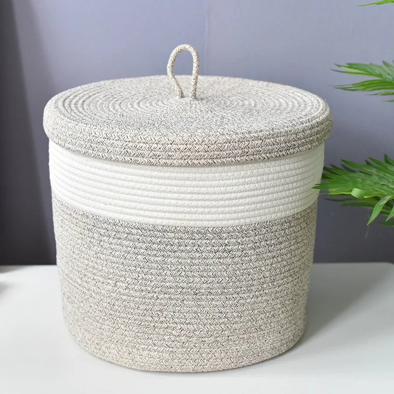 Rattan Style Storage Baskets - Versatile Woven Organizer for Home & Office - Wooven Storage Baskets - Hurbane Home