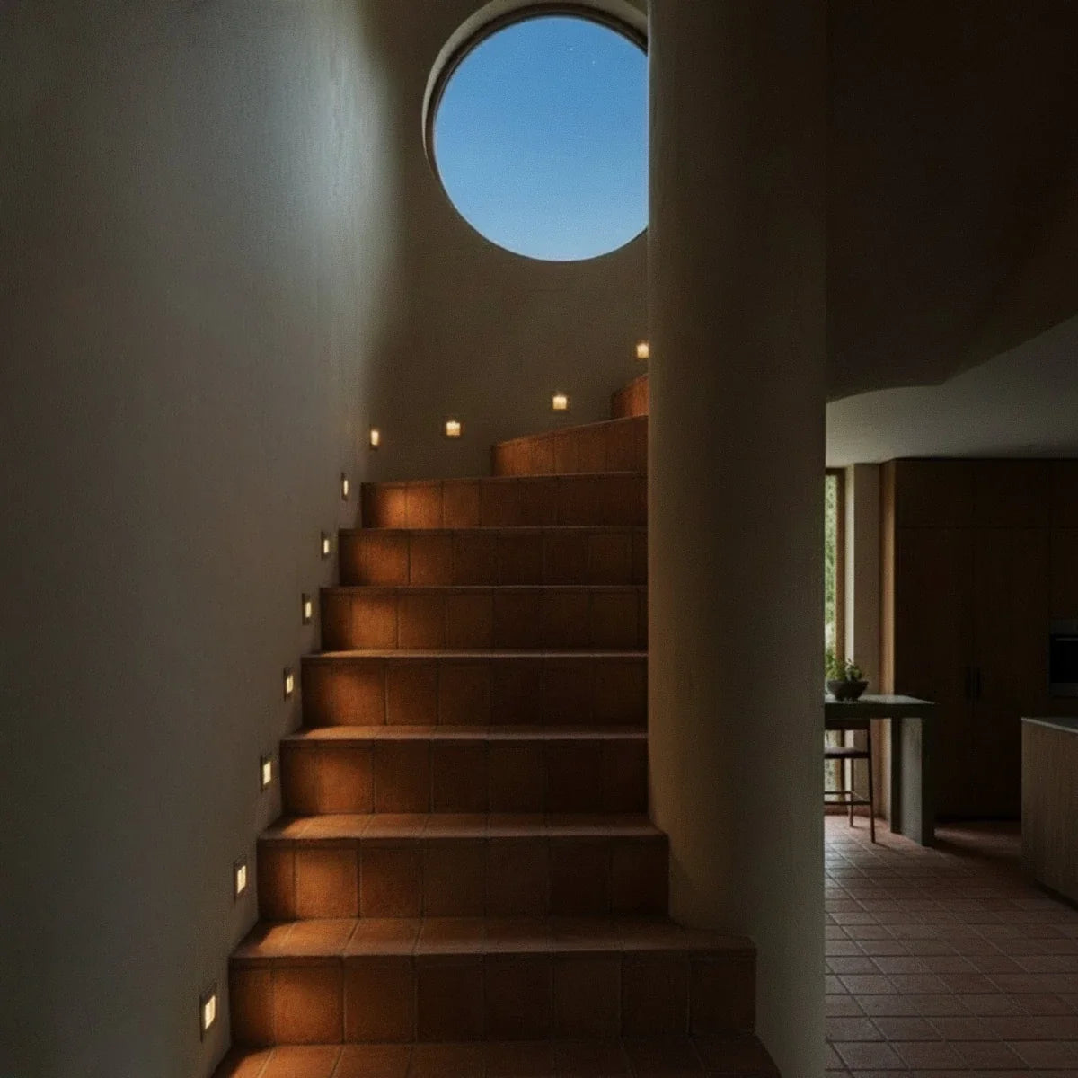 Recessed square indoor stair step light additional product view 12